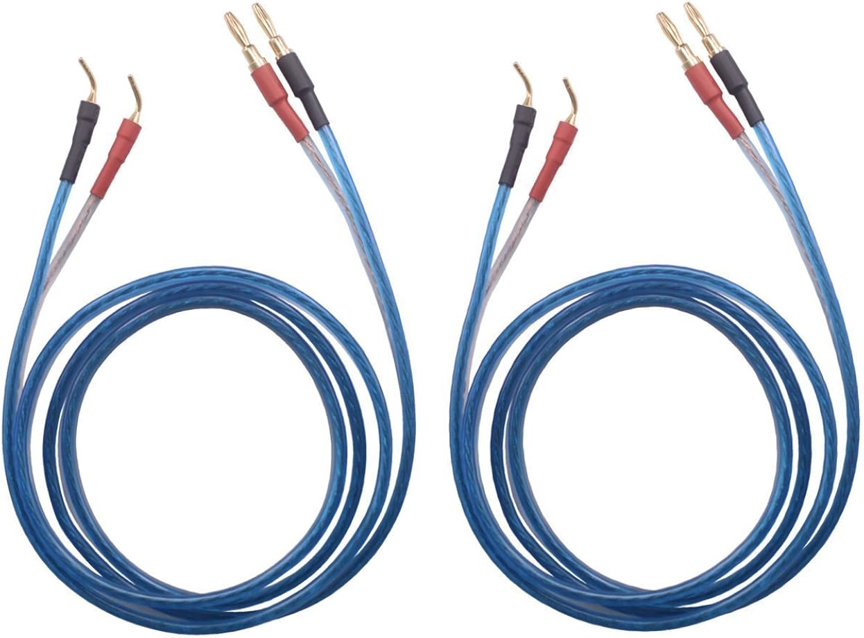KK ZB-SB 1pair Set(4banana&4pin) HiFi OFC Speaker Wire, Banana Plug to Pin Type Plug, 1.5M(4.92ft)/3M(9.84ft)/5M(16ft)/7M(22.9ft), KK ZB-SB: Clothing