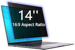 Ceydebne 14 Inch Laptop Privacy Screen Filter for Widescreen Laptop, Anti Blue Light Screen Protector, Anti-Scratch Protector Film for Data confidentiality - 16:9 Aspect Ratio