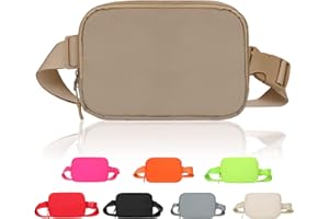 LLYWCM Fanny Packs for Women - Belt Bag for Women - Fanny Pack Crossbody Bags - Brown Fanny Pack with Adjustable Strap, Fashion Cross Body Fanny Pack for Running Workout Hiking Travel