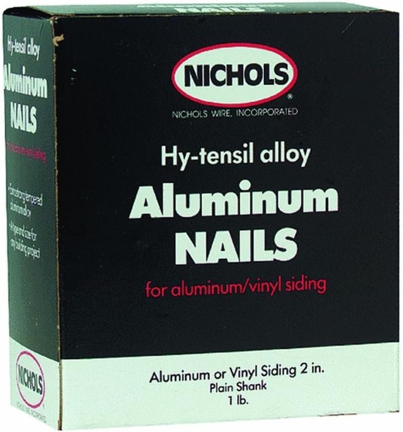 Nichols Wires Siding Nail 2 " Plain Aluminum 11 Ga Box 1 Lb.