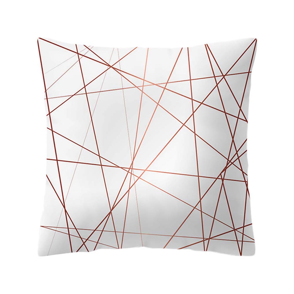 Cenday 4 Set/4 Pcs Housse de Coussin de Canapé Lit Taies d\'oreiller Throw Pillow Imprimé Taies Doreillers Coussins oreillers Couvre Cafe Home Decor Housse d\'oreiller Chic Housse Coussin Or Rose