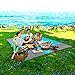 SWONUK Picnic/Beach Blankets Oversized 9'x10' Outdoor Pocket Blanket for Men and Women Durable Water-Resistant Sand Proof Beach Mat for Festivals, Camping, Picnics, Gathering Mat with 4 Anchors Blue
