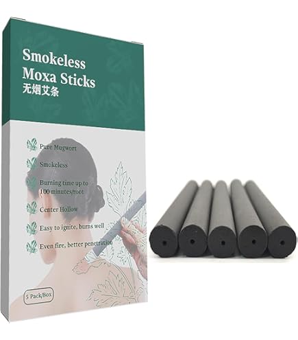 Amazon.com: Smokeless Moxa Sticks Mugwort Moxibustion Wormwood (无