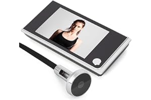 3.5" Digital Door Camera Electronic Door Viewer 120 Degree Peephole Applicable Door Thickness Range: 40-100mm; Door Hole Diam