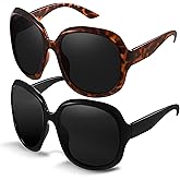miyya Bug Eye Oversized Polarized Sunglasses Womens, Trendy Retro Sun Glasses for Women 2025, Oversized UV Protection Shades