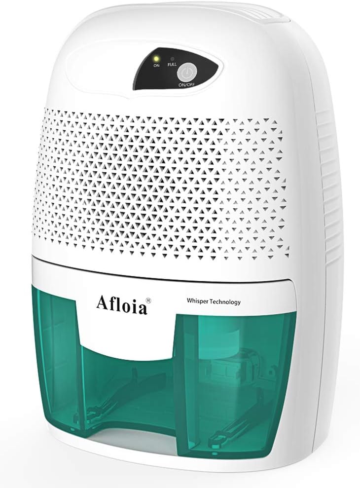 Afloia Portable Small Dehumidifier for Bathroom, Electic Mini Home Dehumidifier for Home(2200 Cubic Feet),Air Purifier Auto Shut Off,Quiet Safe Dehumidifier for Bedroom,Crawl Space,RV,Closet