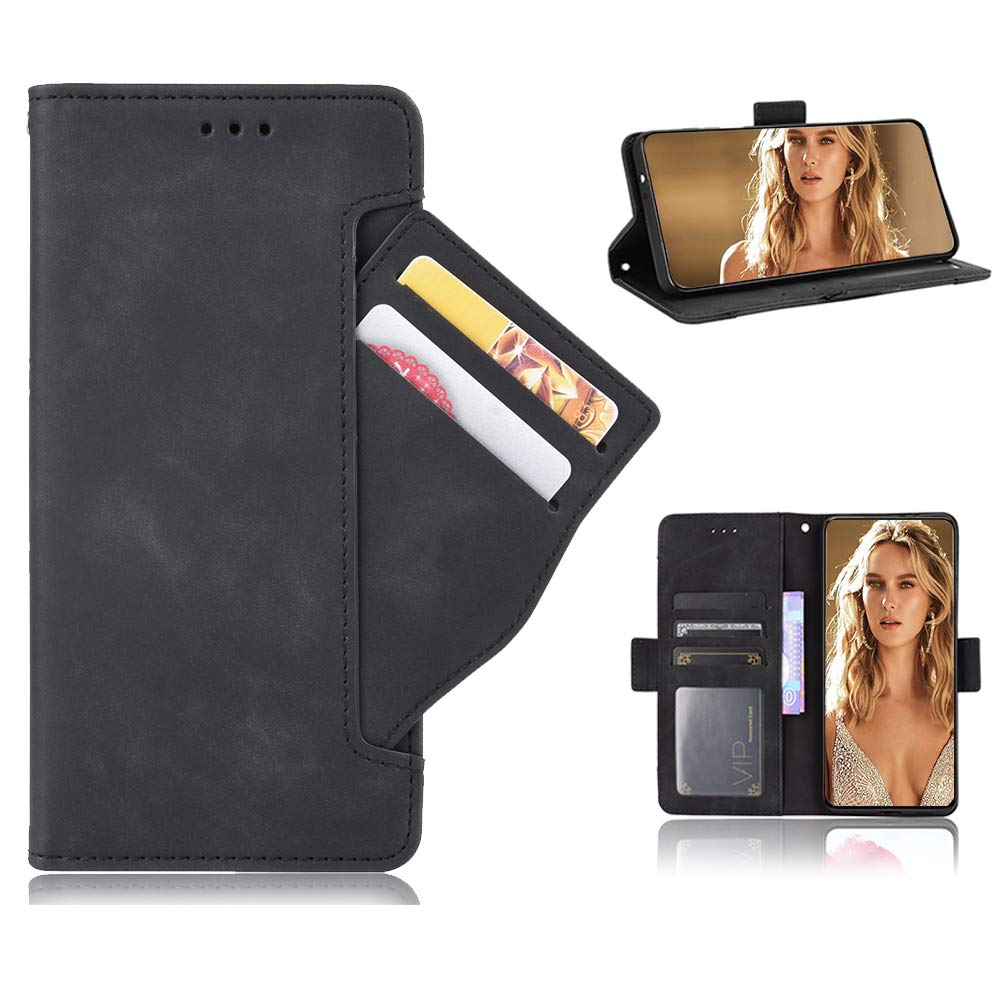 Wallet Case for T-Mobile T Phone 5G Case, Flip Case for T-Mobile T Phone 5G Retro Style Wallet Magnetic Cover, Case Wallet PU Leather Phone Cover for T-Mobile T Phone 5G, Black