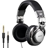 Gemini Wired Studio Headphones, 57mm Drivers, Closed-Back (DJX-500) | Wired studio headphones, 57mm drivers - closed-back, rotating cups - 1/8" &amp; 1/4" connectors - monitoring