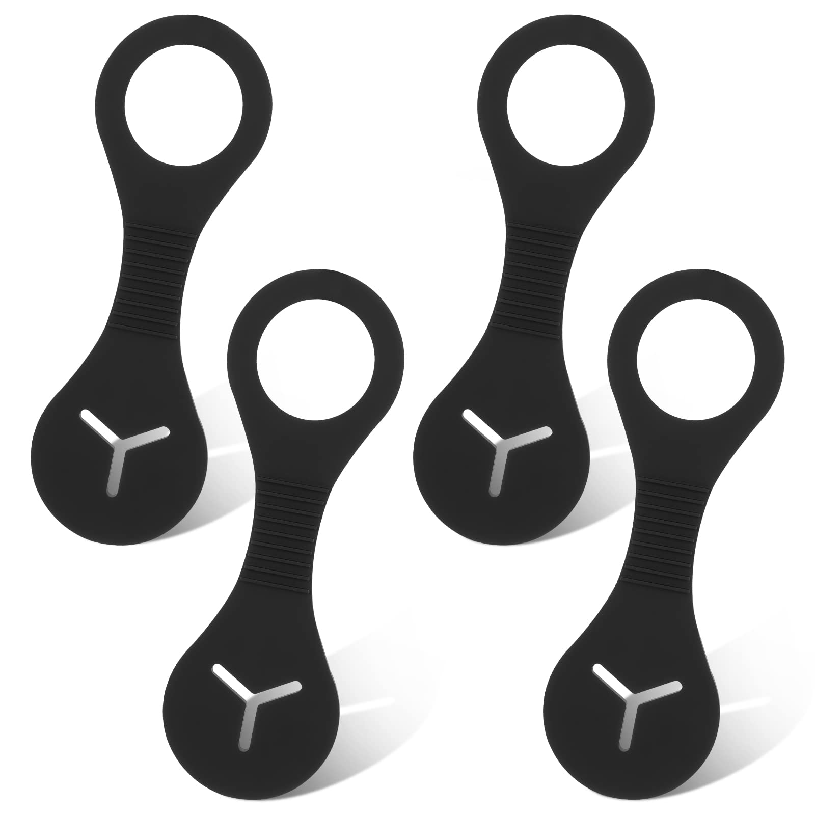 Cobee 4 Pcs Dog Poop Bag Holder, Dog Leash Waste Bag Holder Silicone Dog Poop Bag Dispenser for Dog Walking Bike Accessory Holder