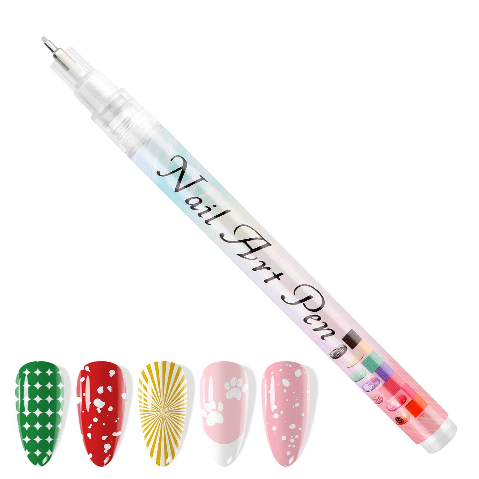 Photo 1 of 1 PCS White Nail Art Polish Pens, Kalolary 0.5mm Nail Art Markers Nail Point Graffiti Dotting Pen Drawing Painting Liner Brush for DIY Nail Art Beauty Adorn Manicure Tools