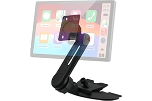 iSaddle CD Slot Mount for Carplay Screen - 17mm Ball for Garmin Nuvi GPS Cell Phone in-Car 4"-11" Monitor Android Auto Tablet