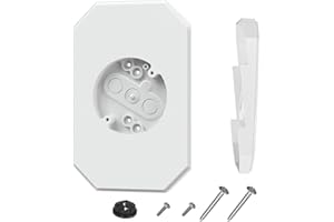 WETOOLGOO Siding Mounting Block, 8141DBL Siding Mounting Kit with Built-in Electrical Box, Vertical Siding Lamps Mounting Plate Siding Light Blocks for 1/2 inch Lap Siding Black 1 Pack (White)