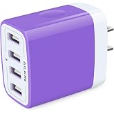 USB Charger Cube, Wall Charger Plug, AILKIN 4.8A 4-Muti Port USB Adapter | Power Plug Charging Station Box Base Replacement for iPhone 15 14 13 18 16 Pro Max/X/17, iPad Samsung Phones Charging Block