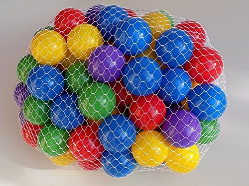 Pack of 1000 pcs 2.5" Phthalate Free BPA Free Crush Proof Plastic Balls in 5 Bright Colors