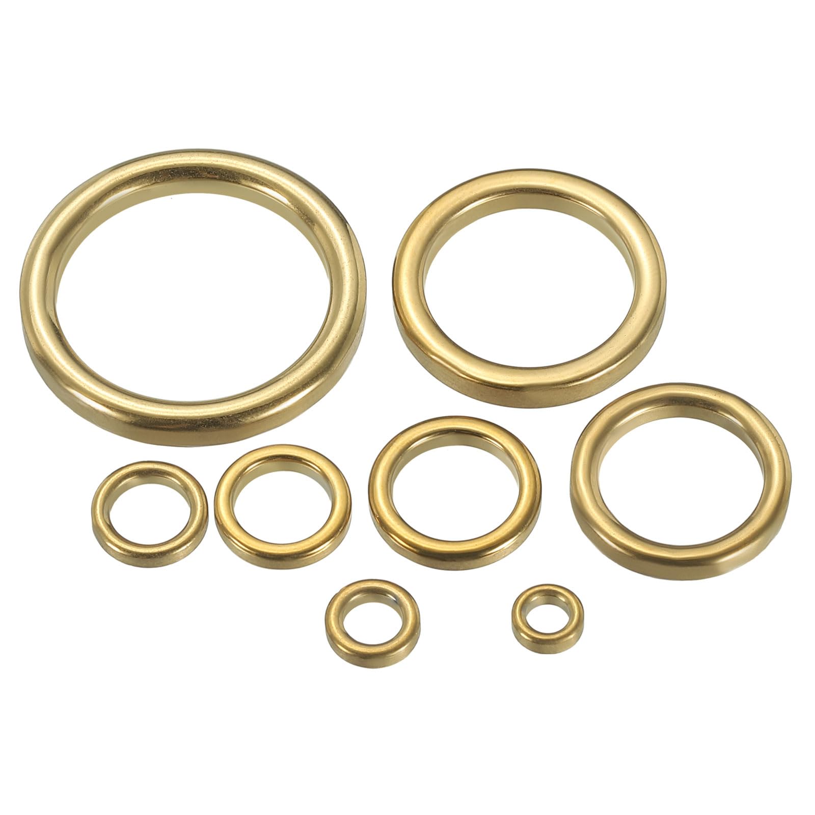 PATIKIL Fishing Rod Repair Kit 0.24-1.18in, 24Pcs 8 Size Ceramic Guides Ring Replacement Fishing Pole Eyelet Repair for Saltwater Freshwater, Gold