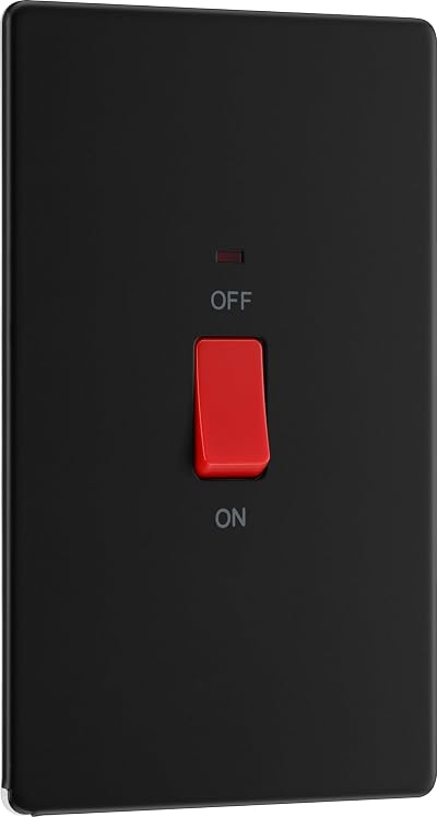 British General BG 45A Cooker Switch LED Indicator Screwless Flatplate Matt