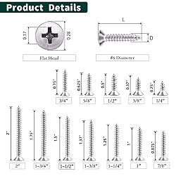 #6 x 5/8" (100 pcs) Flat Head Sheet Metal