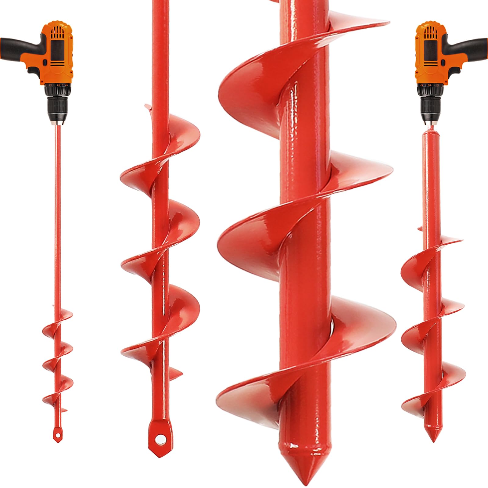 9 Sizes Garden Auger Drill Bit Tool Spiral Hole Digger Ground Drill Earth Drill For Seed Planting Gardening Fence Flower Planter - 1420 - View #8