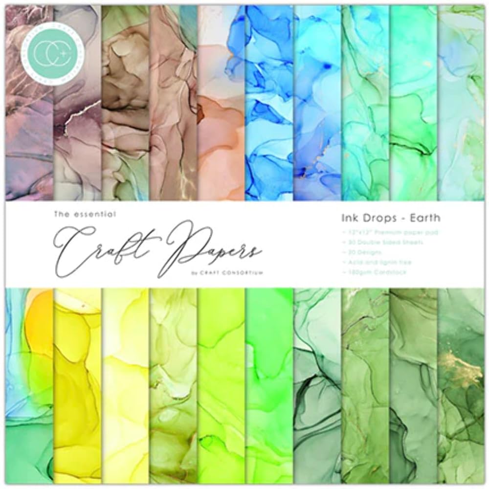 Craft Consortium - The Essential Craft Papers - Ink Drops - Earth