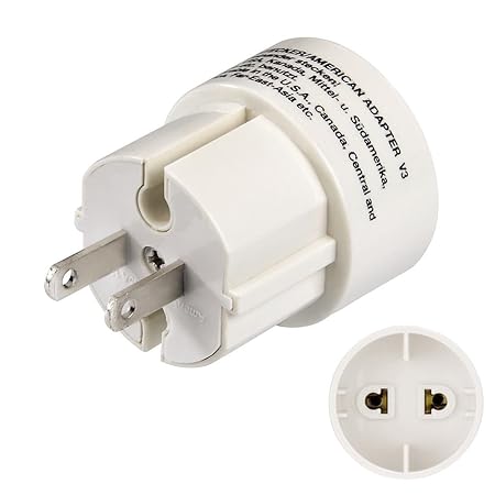 Hama Reisestecker USA Typ A (Adapter für Amerika, Japan, Kanada, Brasilien, Thailand, geeignet für Geräte mit Euro- oder Kont