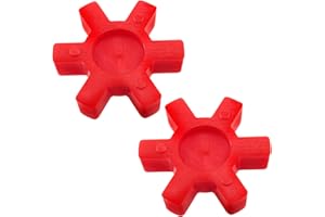 Xhziy Rubber Spider Insert Solid Spider Center Inserts Polyurethane Material for Coupling Group Mechanical Equipment Red 2PCS