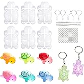YRIHJIXQ 6Pcs Resin Molds Epoxy Resin Craft Molds Mini Turtle Silicone Molds for Resin Keychain Molds