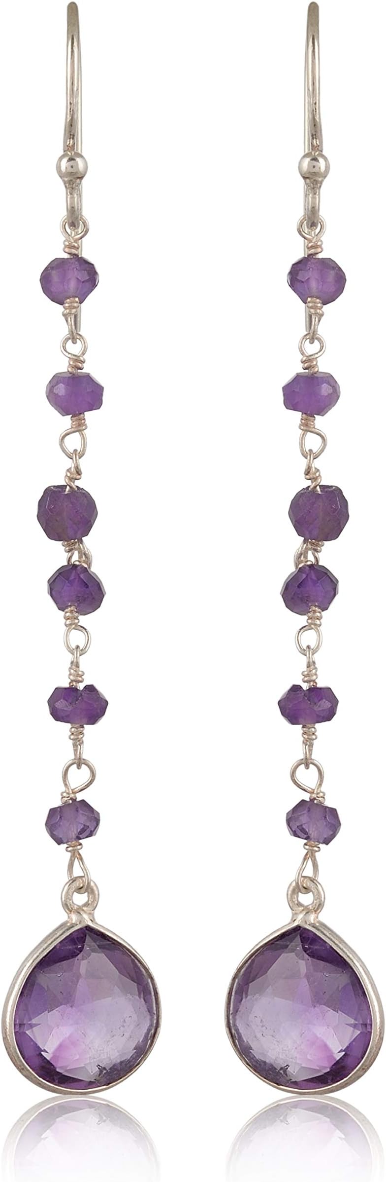 Silvertree925 Beautiful Beaded Earrings in PURE Sterling Silver