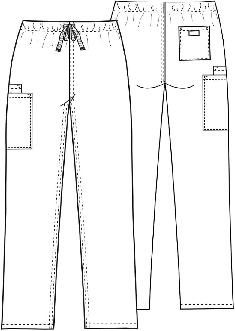 Cherokee Big and Tall Originals Unisex Drawstring Cargo Scrubs Pant, Ceil, XX-Large: Clothing