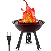 Mystarry 3D LED Fake Fire Flames Effect Light, 110V Electric Fake Campfire Lamp, Artificial Flickering Flame Table Lamp Halloween Christmas Party Decorations Holiday Supplies for Bar, Stage, Home