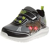 Jurassic World Sneakers with Easy Strap - Dinosaur T-Rex Shoes Laceless Closure Lightweight Jurassic Park Sneaker (Size Toddler-Little Kid)