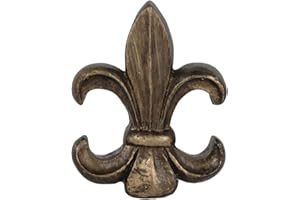 Urbanest Fleur de Lis Lamp Finial, 2 3/8-inch Tall, Bronze with Gold Highlight