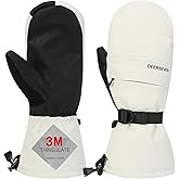 Winter Ski Mittens Men & Women Snow Warm Insulated Waterproof Windproof for Cold Weather and Snowboarding with Zipper Pocket