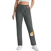 MAGCOMSEN Women's Sherpa Lined Sweatpants Winter Warm Fleece Pants Water Resistant Heavy Insulated Thermal Pants Outdoor