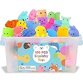 100 Pcs Party Favors &amp; Squishy Toys Bulk for Kids 4-12, Fidget Toys Sensory Stress Relief Toys for Classroom Prizes, Christmas Stocking Stuffers, Birthday Goodie Bags &amp; Teacher Supplies