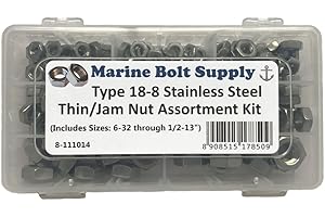 Type 18-8 Stainless Steel Thin/Jam Nut Assortment Kit - Marine Bolt Supply 8-111014
