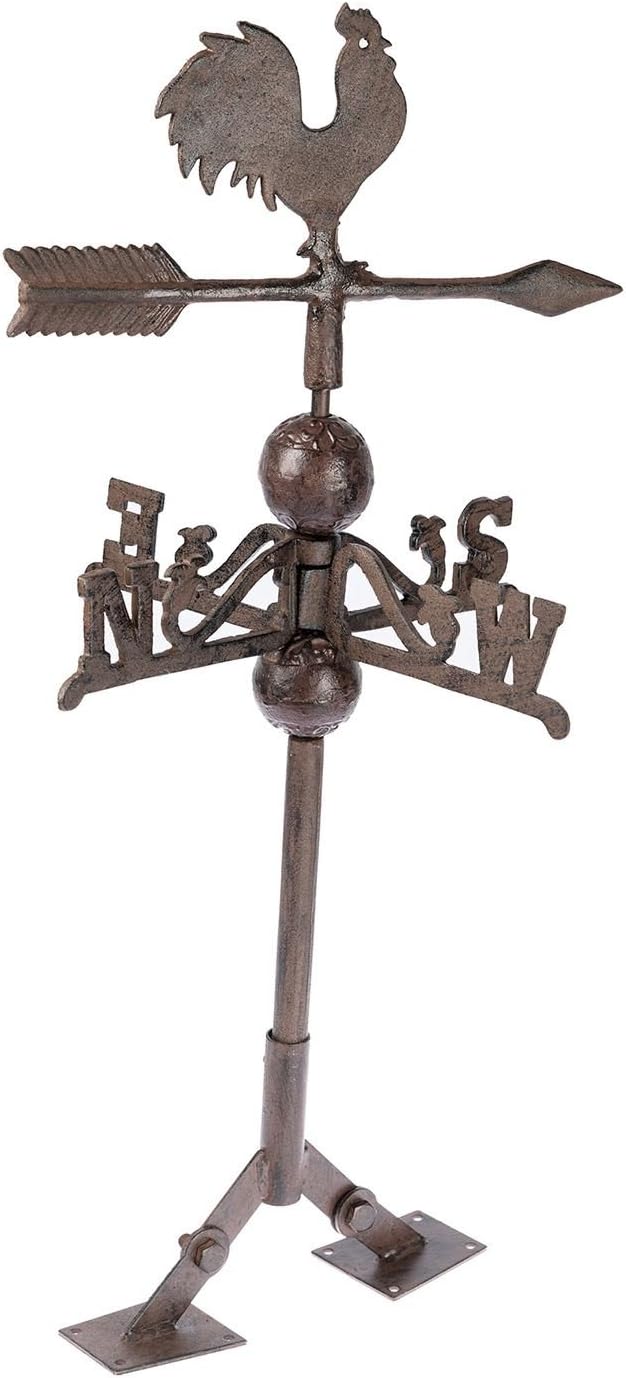 Girouette En Fonte Coq Homescapes Decoration D Exterieur Girouettes