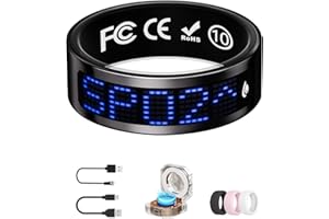 UniJethro Smart Ring for Women &amp; Men with Display, Health Ring with Heart Rate, Sleep Monitor, IP68 Waterproof Fitness Ring, Fitness Tracker Ring, No APP Fee for iPhone and Android (Black, 10#)3.8 out of 5 stars 351 offer from $42.99