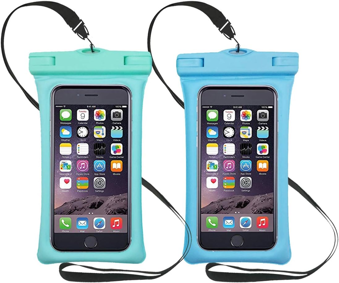 LongDear Universal Floating Waterproof Case,Cell Phone Pouch Dry Bag for iPhone 12 Pro Max 11 Pro Max Xs Max/Xr/X/8/8plus/7/7plus Galaxy s9/s8 Note 9/8 Google Pixel up to 7.0" (Blue)