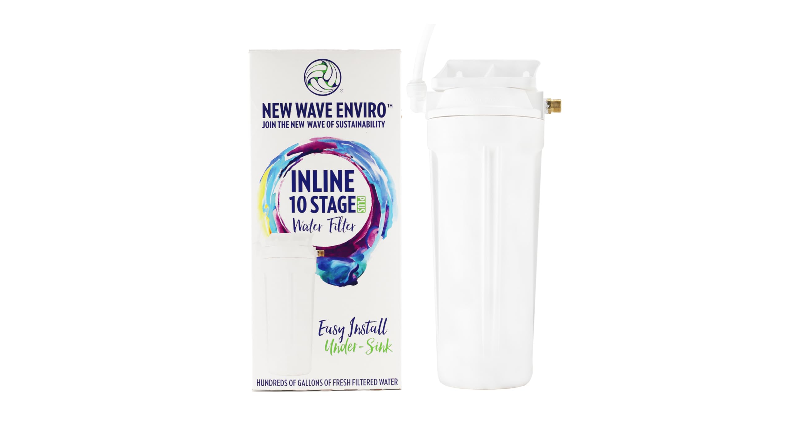 Photo 1 of New Wave Enviro 10 Stage Plus Inline Water Filter System | 800 Gallon Capacity | Easy Install for Renters | Reduces Chlorine, Lead, Mercury, Arsenic, PFAS | Sustainable, Affordable Clean Water