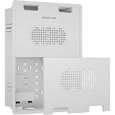 Mount-It! PRO 17" Recessed TV Box, in-Wall Media Enclosure with 4 Outlet Knockouts, Large Ventilated Box for Home Theater Equipment, Router, Cable, Samsung One Connect, WiFi Transparent AV Storage
