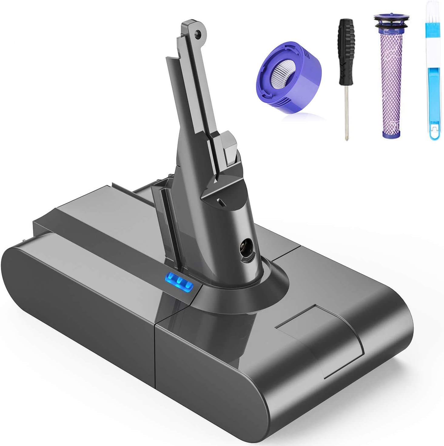 Battery for Dyson V8, FLYLINKTECH 6000mAh Replacement Battery for Dyson V8 SV10 Compatible with V8 Animal, V8 Absolute