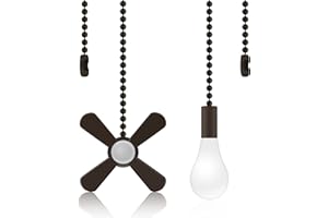 AIIGOU Ceiling Fan Pull Chains With Decorative, 2 Pieces Of Orb Ceiling Fan Chain Extenders 13.6 Inches Fit All Standard Ceiling Fans And Light Fixtures，Pull Chain Extension With Connector.
