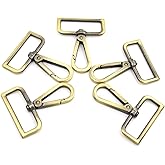 MELORDY 15 Pcs Metal Swivel Lobster Clasp Claw Push Gate Snap Hooks for DIY Crafts Keychain Purse Handbag Making (Brass,1-1/2 inch)