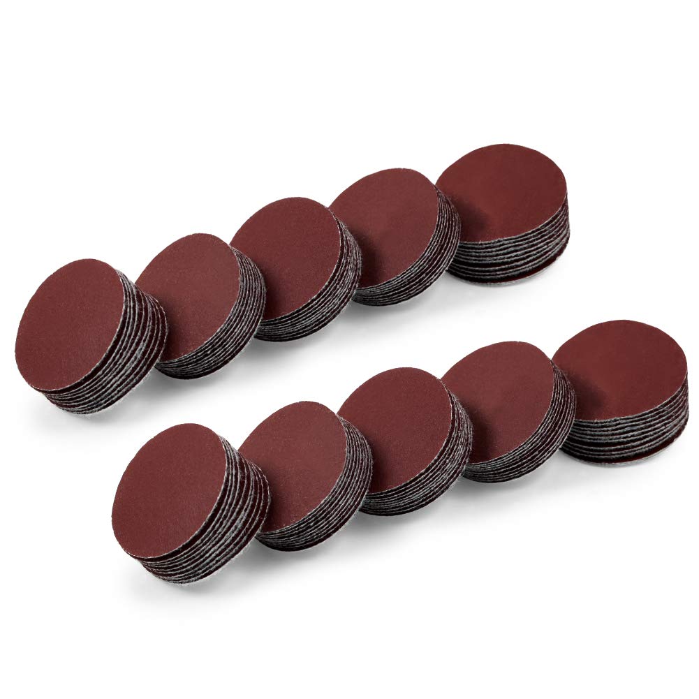 SPEEDWOX Sander Disc 100pc Sanding Hook and Loop Sandpaper 800 Grit Sanding Discs 1 Inches Sandpaper for Wood Drill Grinder Rotary Tools No Hole