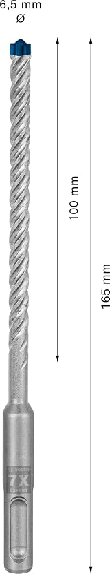 Bosch 10x EXPERT SDS plus-7X Hammer Drill Bit 6.5 mm x 100 x 165 mm view 3