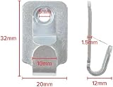 Taskar Heavy Duty Picture Hooks 15kg Load Safety Pack of 3 with Screws Wall view 3