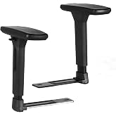 3D Adjustable T-Arms Armrest Pair Upright Bracket Replacement Parts Fits Most Office Gaming Chairs