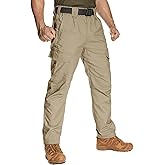 Toumett Tactical Pants for Men Stretch Cargo Pants Ripstop Outdoor Work Pant Lightweight Water Resistant Hiking Pants(9923,Khaki01,40)