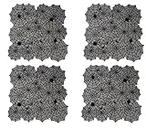 Premium Decor Set of 4 Halloween Lace Table Topper 40 Inch Square - Black