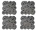 Premium Decor Set of 4 Halloween Lace Table Topper 40 Inch Square - Black